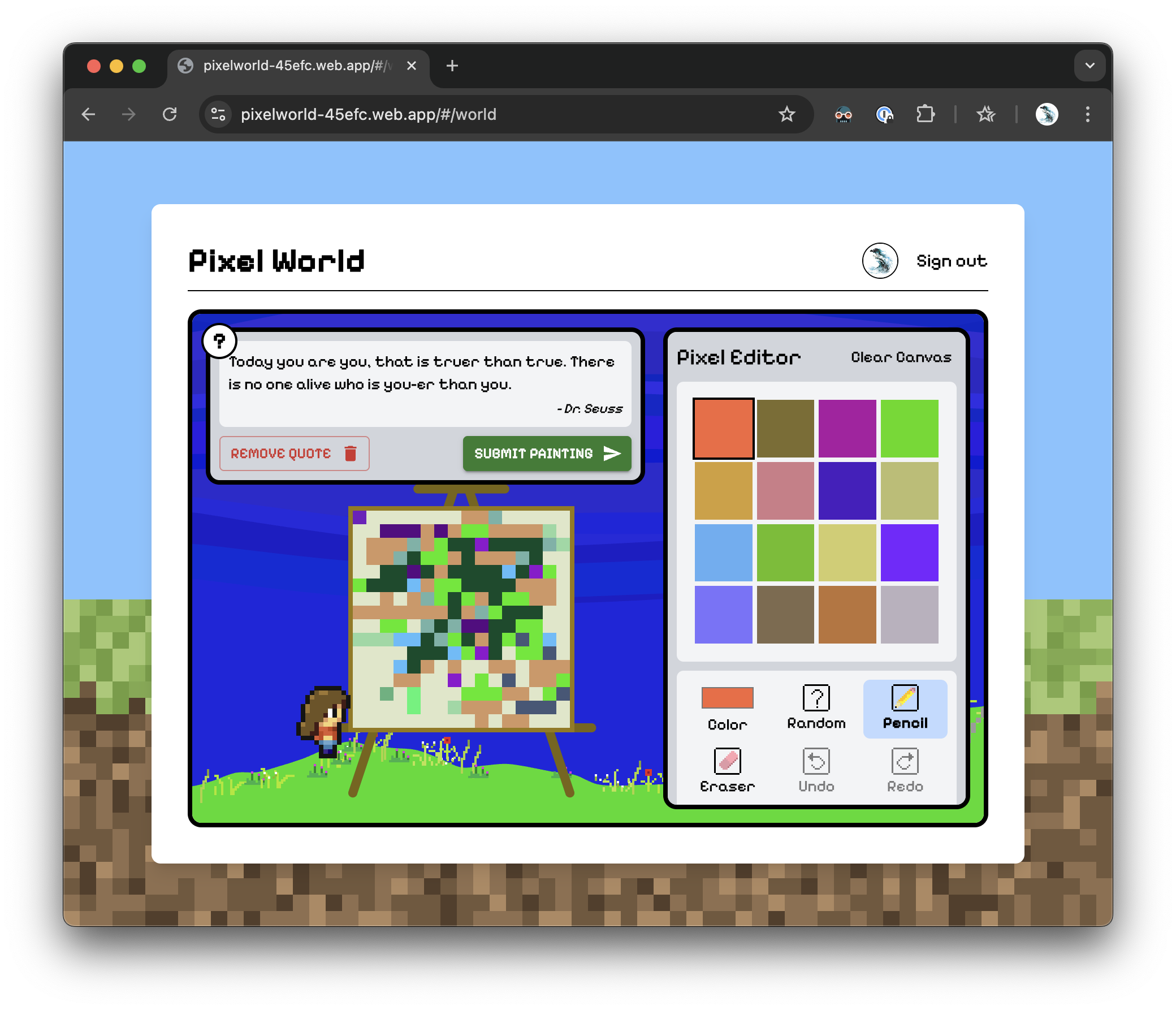 Image for Pixel World – MVP-Architected Web Application