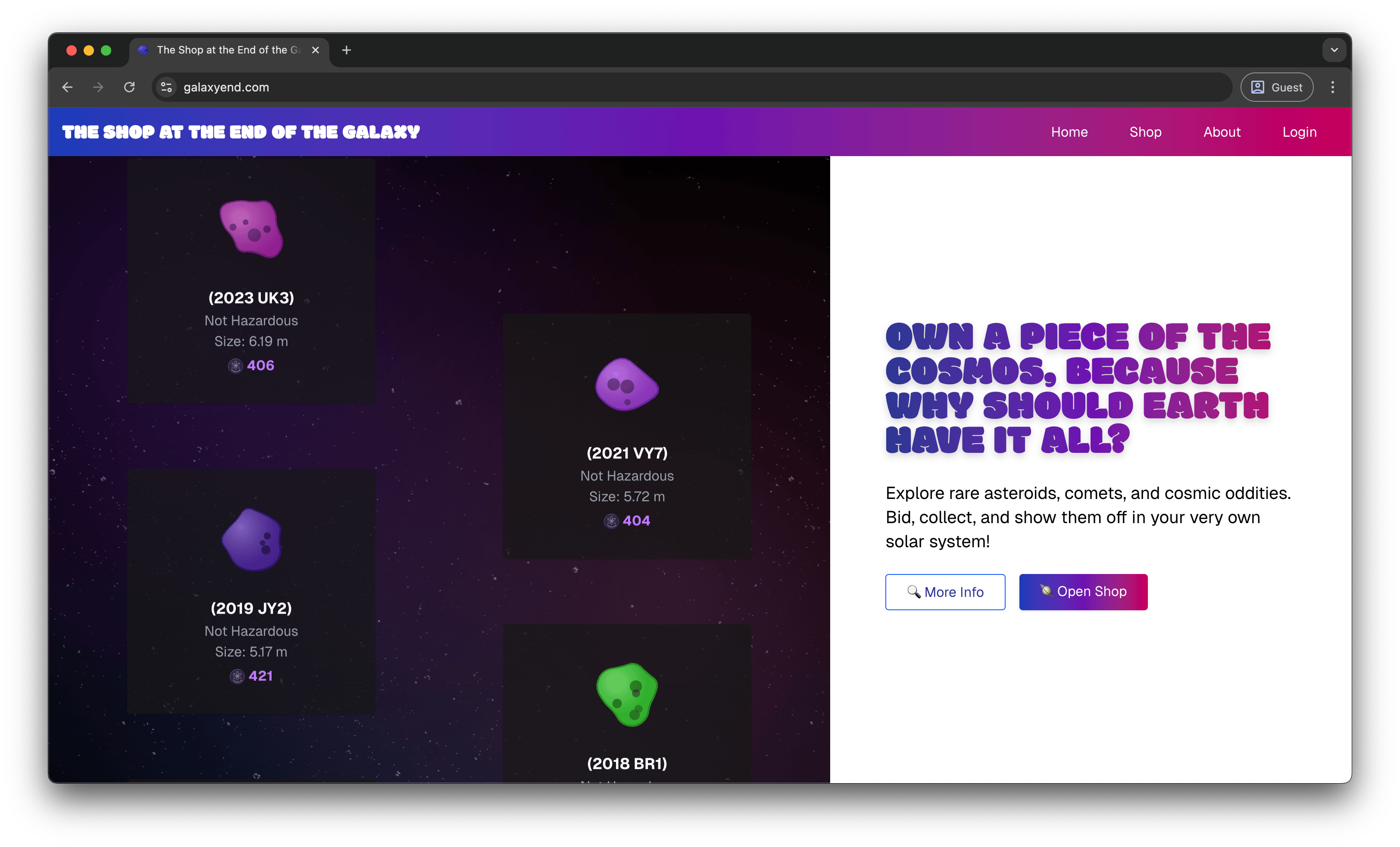 Image for The Shop at the End of the Galaxy — A Full-Stack Cosmic Marketplace